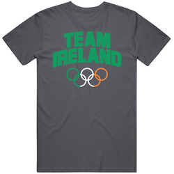 Team Ireland Winter Olympics Pyeongchang 2018 Vintage Charcoal Grey Unisex Cotton T Shirt Team Ireland Winter Olympics Pyeongchang 2018 Vintage Charcoal Grey Unisex Cotton T Shirt