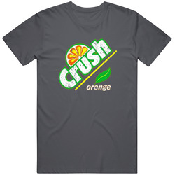 Vintage Distressed Orange Crush Logo Vintage Charcoal Grey Unisex Cotton T Shirt Vintage Distressed Orange Crush Logo Vintage Charcoal Grey Unisex Cotton T Shirt