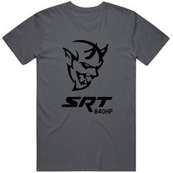 Srt 840hp Demon Vintage Charcoal Grey Unisex Cotton T Shirt Srt 840hp Demon Vintage Charcoal Grey Unisex Cotton T Shirt