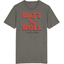 Rat N Roll Tour 1984 Distressed Vintage Vintage Charcoal Grey Unisex Cotton T Shirt Rat N Roll Tour 1984 Distressed Vintage Vintage Charcoal Grey Unisex Cotton T Shirt
