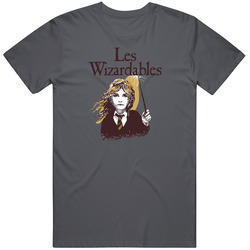 Les Wizardables Geek Vintage Charcoal Grey Unisex Cotton T Shirt Les Wizardables Geek Vintage Charcoal Grey Unisex Cotton T Shirt