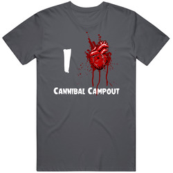 I Heart Love Cannibal Campout Bloody Horror Movie Vintage Charcoal Grey Unisex Cotton T Shirt I Heart Love Cannibal Campout Bloody Horror Movie Vintage Charcoal Grey Unisex Cotton T Shirt
