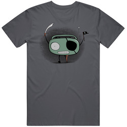 Pirate Radio Vintage Charcoal Grey Unisex Cotton T Shirt Pirate Radio Vintage Charcoal Grey Unisex Cotton T Shirt