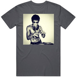 Dj Bruce Lee Vintage Charcoal Grey Unisex Cotton T Shirt Dj Bruce Lee Vintage Charcoal Grey Unisex Cotton T Shirt