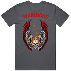 Warriors Vintage Charcoal Grey Unisex Cotton T Shirt Warriors Vintage Charcoal Grey Unisex Cotton T Shirt