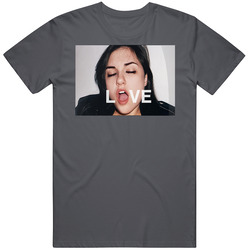 Sasha Grey Love Vintage Charcoal Grey Unisex Cotton T Shirt Sasha Grey Love Vintage Charcoal Grey Unisex Cotton T Shirt