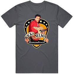 Ricky Nelson Vintage Charcoal Grey Unisex Cotton T Shirt Ricky Nelson Vintage Charcoal Grey Unisex Cotton T Shirt