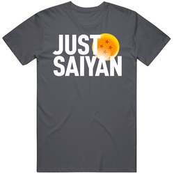 Just Saiyan Charcoal Vintage Charcoal Grey Unisex Cotton T Shirt Just Saiyan Charcoal Vintage Charcoal Grey Unisex Cotton T Shirt