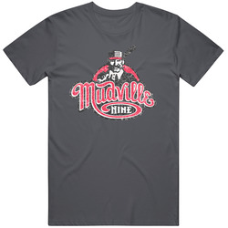 Mudville Vintage Charcoal Grey Unisex Cotton T Shirt Mudville Vintage Charcoal Grey Unisex Cotton T Shirt