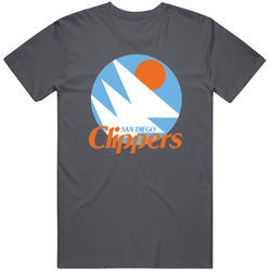 San Diego Clippers Retro Charcoal Vintage Charcoal Grey Unisex Cotton T Shirt San Diego Clippers Retro Charcoal Vintage Charcoal Grey Unisex Cotton T Shirt