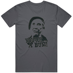 Rocky Balboa Movie Mickey You're A Bum Vintage Charcoal Grey Unisex Cotton T Shirt Rocky Balboa Movie Mickey You're A Bum Vintage Charcoal Grey Unisex Cotton T Shirt