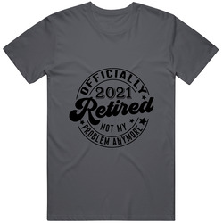 Officially Retired Vintage Charcoal Grey Unisex Cotton T Shirt