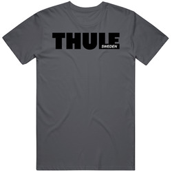 Thule Logo Vintage Charcoal Grey Unisex Cotton T Shirt Thule Logo Vintage Charcoal Grey Unisex Cotton T Shirt