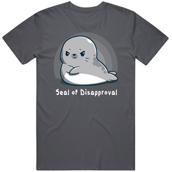 Seal Of Disapproval Funny Tee Vintage Charcoal Grey Unisex Cotton T Shirt Seal Of Disapproval Funny Tee Vintage Charcoal Grey Unisex Cotton T Shirt