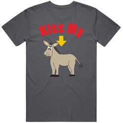 KISS MY DONKEY! Vintage Charcoal Grey Unisex Cotton T Shirt KISS MY DONKEY! Vintage Charcoal Grey Unisex Cotton T Shirt