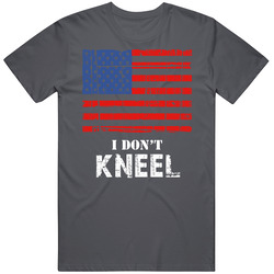 I Don't Kneel Charcoal Vintage Charcoal Grey Unisex Cotton T Shirt I Don't Kneel Charcoal Vintage Charcoal Grey Unisex Cotton T Shirt