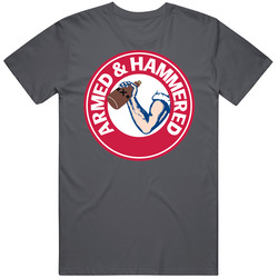 Armed And Hammered Vintage Charcoal Grey Unisex Cotton T Shirt Armed And Hammered Vintage Charcoal Grey Unisex Cotton T Shirt