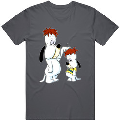 Droopy Dog Vintage Charcoal Grey Unisex Cotton T Shirt
