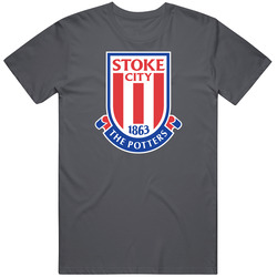 Stoke City Sports Pig In Vintage Charcoal Grey Unisex Cotton T Shirt Stoke City Sports Pig In Vintage Charcoal Grey Unisex Cotton T Shirt