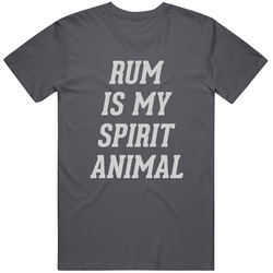 Rum Is My Spirit Animal Vintage Charcoal Grey Unisex Cotton T Shirt Rum Is My Spirit Animal Vintage Charcoal Grey Unisex Cotton T Shirt
