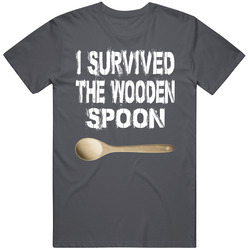 I Survived The Wooden Spoon Charcoal Vintage Charcoal Grey Unisex Cotton T Shirt I Survived The Wooden Spoon Charcoal Vintage Charcoal Grey Unisex Cotton T Shirt