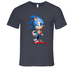 Sonic The Hedgehog Sega Grunge Vintage Charcoal Grey Unisex Cotton T Shirt Sonic The Hedgehog Sega Grunge Vintage Charcoal Grey Unisex Cotton T Shirt