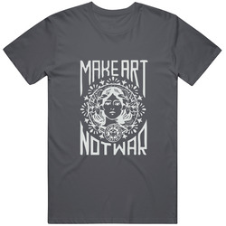 Make Art Not War Popular Charcoal Grey Vintage Charcoal Grey Unisex Cotton T Shirt Make Art Not War Popular Charcoal Grey Vintage Charcoal Grey Unisex Cotton T Shirt