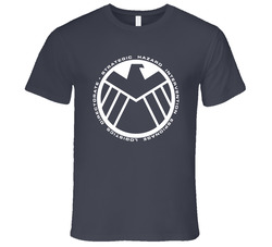 Marvel S.h.i.e.l.d. Logo Vintage Charcoal Grey Unisex Cotton T Shirt Marvel S.h.i.e.l.d. Logo Vintage Charcoal Grey Unisex Cotton T Shirt