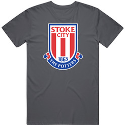 Stoke City Sport Vintage Charcoal Grey Unisex Cotton T Shirt Stoke City Sport Vintage Charcoal Grey Unisex Cotton T Shirt