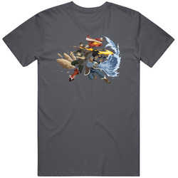 Korra Vintage Charcoal Grey Unisex Cotton T Shirt Korra Vintage Charcoal Grey Unisex Cotton T Shirt