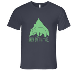 Bearstuff Mens Charcoal Vintage Charcoal Grey Unisex Cotton T Shirt