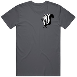Pepe Le Pew Small Emblem Vintage Charcoal Grey Unisex Cotton T Shirt Pepe Le Pew Small Emblem Vintage Charcoal Grey Unisex Cotton T Shirt