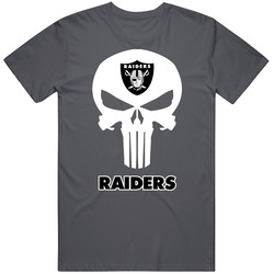 Raiders Punisher Vintage Charcoal Grey Unisex Cotton T Shirt Raiders Punisher Vintage Charcoal Grey Unisex Cotton T Shirt