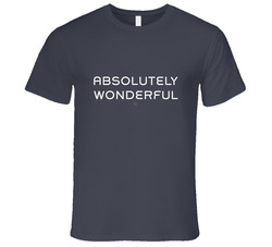Absolutely Wonderful W/ Logo Men's Vintage Charcoal Grey Unisex Cotton T Shirt Absolutely Wonderful W/ Logo Men's Vintage Charcoal Grey Unisex Cotton T Shirt