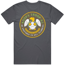 Mario Bros Koopa Troop Vintage Charcoal Grey Unisex Cotton T Shirt Mario Bros Koopa Troop Vintage Charcoal Grey Unisex Cotton T Shirt