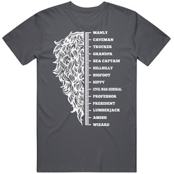 Beard Growth Chart 2 Charcoal Vintage Charcoal Grey Unisex Cotton T Shirt Beard Growth Chart 2 Charcoal Vintage Charcoal Grey Unisex Cotton T Shirt