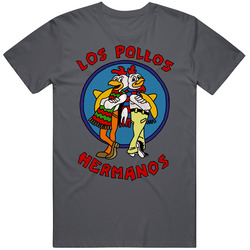 Los Pollos Vintage Charcoal Grey Unisex Cotton T Shirt Los Pollos Vintage Charcoal Grey Unisex Cotton T Shirt