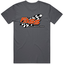 Fass Fuel Air Sepration High Performance Muscle Car Logo Vintage Charcoal Grey Unisex Cotton T Shirt Fass Fuel Air Sepration High Performance Muscle Car Logo Vintage Charcoal Grey Unisex Cotton T Shirt