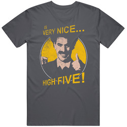 Borat Vintage Charcoal Grey Unisex Cotton T Shirt