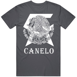 Canelo Logo Bird Charcoal Vintage Charcoal Grey Unisex Cotton T Shirt Canelo Logo Bird Charcoal Vintage Charcoal Grey Unisex Cotton T Shirt