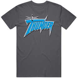 Wcw Thunder Logo Vintage Charcoal Grey Unisex Cotton T Shirt Wcw Thunder Logo Vintage Charcoal Grey Unisex Cotton T Shirt