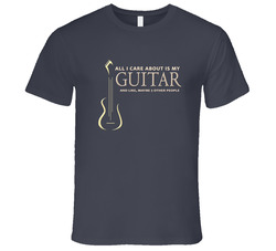 All I Care About Is My Guitar With Guitar Outline Vintage Charcoal Grey Unisex Cotton T Shirt All I Care About Is My Guitar With Guitar Outline Vintage Charcoal Grey Unisex Cotton T Shirt