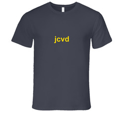Jcvd Jean-claude Van Damme Fitted Vintage Charcoal Grey Unisex Cotton T Shirt Jcvd Jean-claude Van Damme Fitted Vintage Charcoal Grey Unisex Cotton T Shirt