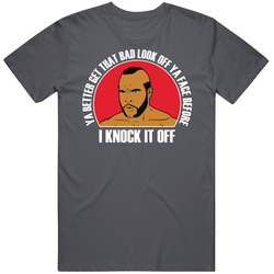 Rocky 3 Retro Clubber Lang Bad Look Off Ya Face Vintage Charcoal Grey Unisex Cotton T Shirt Rocky 3 Retro Clubber Lang Bad Look Off Ya Face Vintage Charcoal Grey Unisex Cotton T Shirt