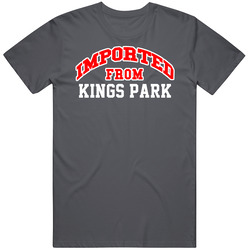 Imported From Kings Park New York Sports Team Trade Vintage Charcoal Grey Cotton T Shirt