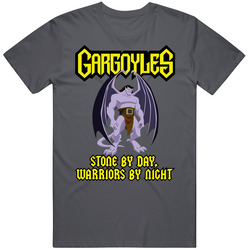 Gargoyles Warriors By Night 90s Monster Kids Tv Show Cartoon Vintage Charcoal Grey Cotton T Shirt Gargoyles Warriors By Night 90s Monster Kids Tv Show Cartoon Vintage Charcoal Grey Cotton T Shirt