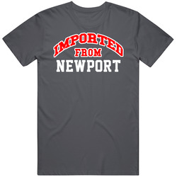 Imported From Newport Kentucky Sports Team Trade Vintage Charcoal Grey Cotton T Shirt