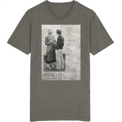 Annie Hall Vintage Movie  Fan Vintage Charcoal Grey Cotton T Shirt