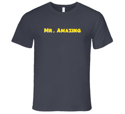 Mr. Amazing Adjective Funny Random Vintage Charcoal Grey Cotton T Shirt Mr. Amazing Adjective Funny Random Vintage Charcoal Grey Cotton T Shirt