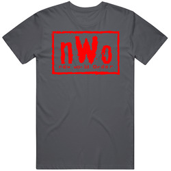 Nwo New World Order Professional Wrestling Stable Fan Vintage Charcoal Grey Cotton T Shirt Nwo New World Order Professional Wrestling Stable Fan Vintage Charcoal Grey Cotton T Shirt